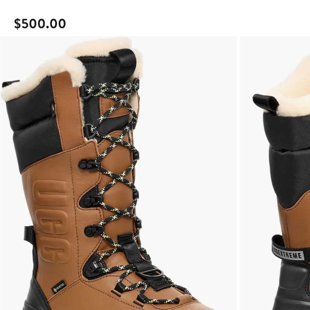 UGG Women's Tan and Black Winter Boots
